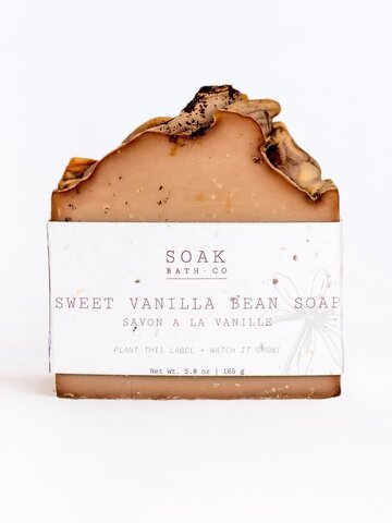 Soak Bath Co. Sweet Vanilla Bean Soap Bar