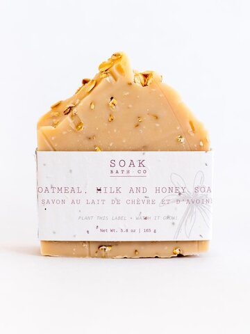 Soak Bath Co. Oatmeal, Milk and Honey Soap Bar
