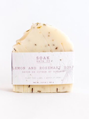 Soak Bath Co. Lemon and Rosemary Soap Bar