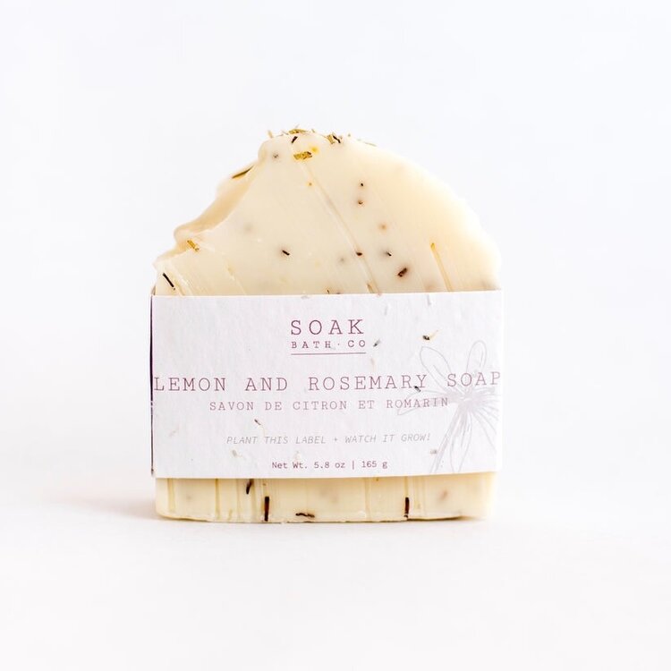 Soak Bath Co. Lemon and Rosemary Soap Bar