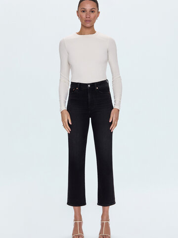 Pistola Charlie High Rise Classic Straight Ankle Pant Dark Midnight