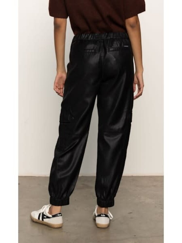 Sanctuary Coated Twill Jogger Black