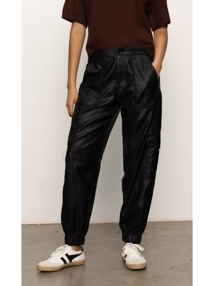 Sanctuary Coated Twill Jogger Black