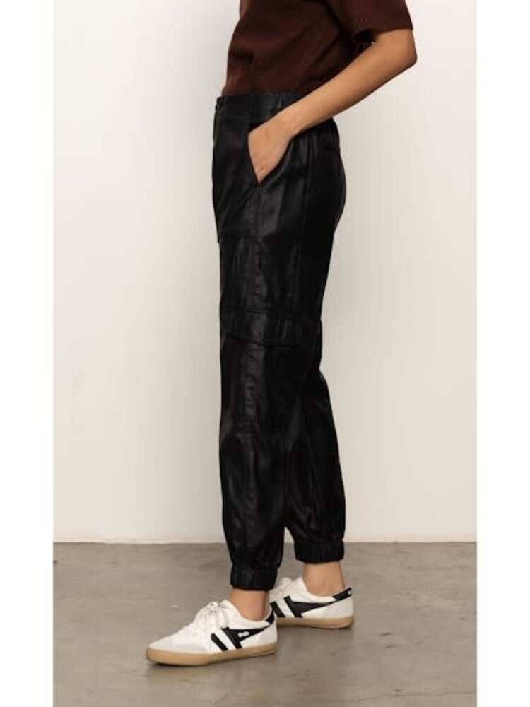 Sanctuary Coated Twill Jogger Black