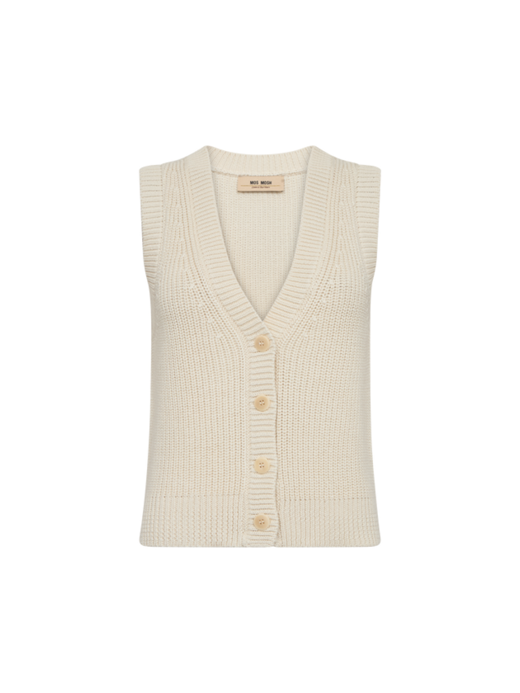 Mos Mosh Kirby Knit Vest Ecru