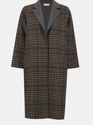 Joseph Ribkoff | Wool Blend Plaid Double-Faced Coat Camel/Multi