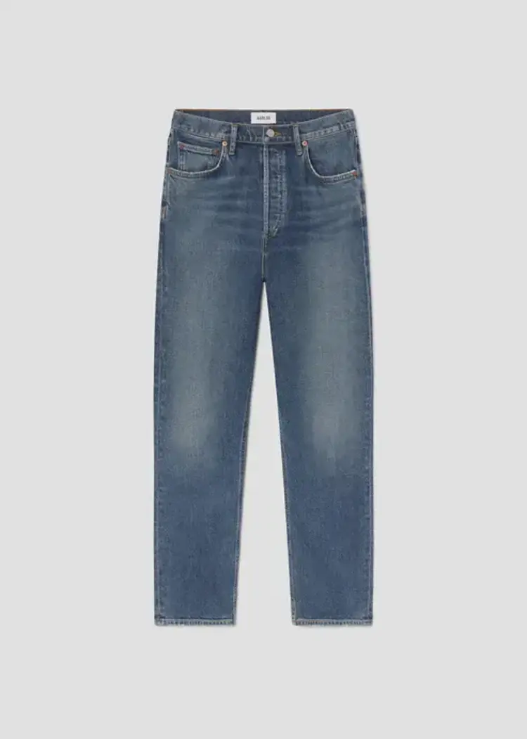 Agolde 90's Pinch Waist Crop in Overcast