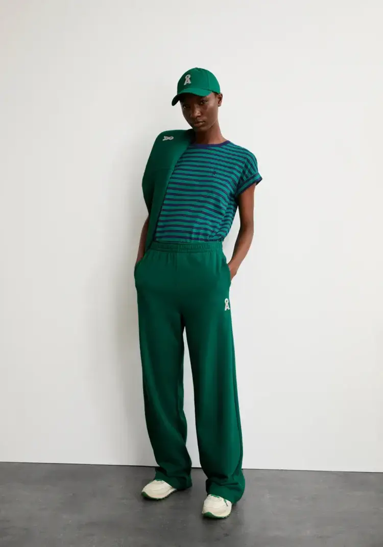Armed Angels Idaara Stripes Shirts Emerald Green-Blue Noon