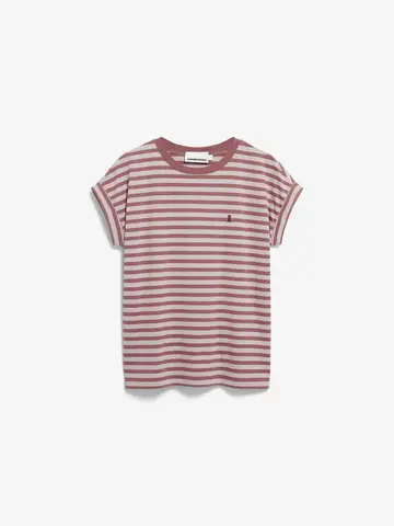 Armed Angels Idaara Stripes Shirts Ice Grape-Dark Berry