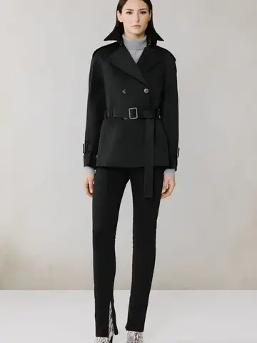 Soia & Kyo BECKY Short Trench Coat Black