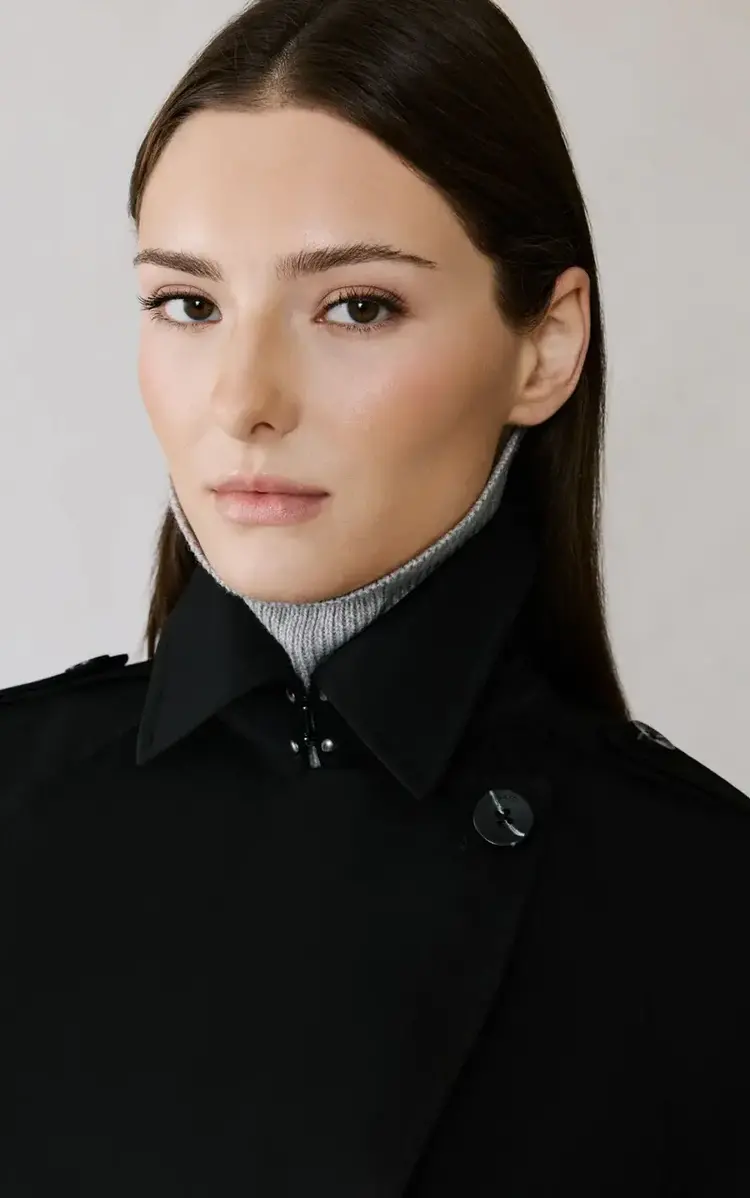 Soia & Kyo BECKY Short Trench Coat Black