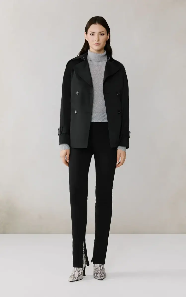 Soia & Kyo BECKY Short Trench Coat Black