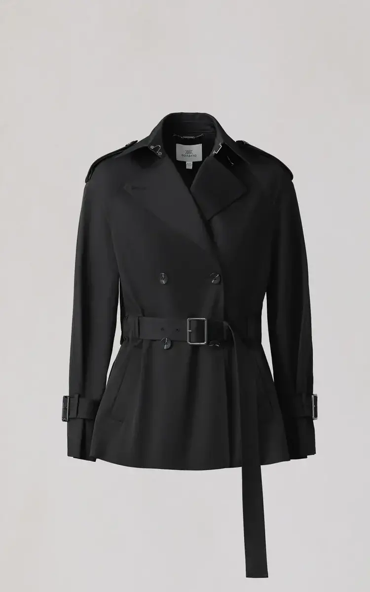 Soia & Kyo BECKY Short Trench Coat Black