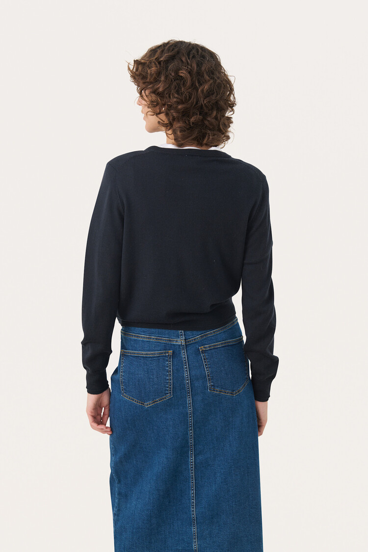 Part Two Noelani Cardigan Dark Navy