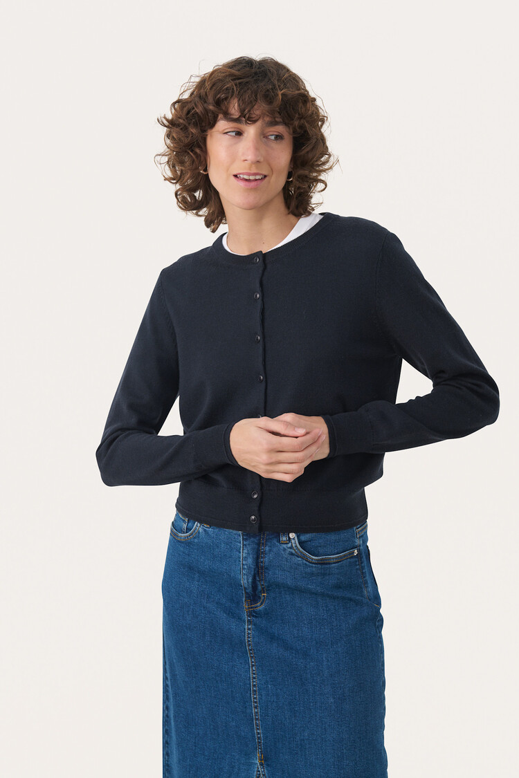 Part Two Noelani Cardigan Dark Navy