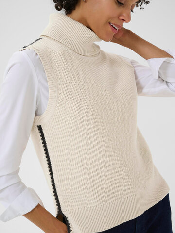 Part Two Sella Waistcoat Whitecap Gray/Dark Navy Stitch