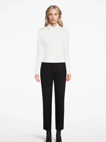 Pure & Simple Belfast Cinched Waist Shirt Bright White