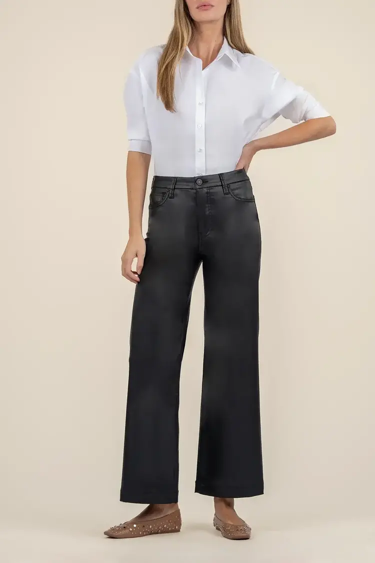 KUT from the Kloth Meg High Rise Fab AB Wide Leg Pant Black