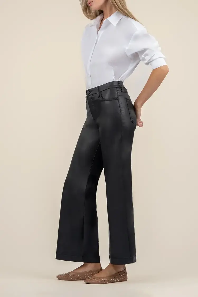KUT from the Kloth Meg High Rise Fab AB Wide Leg Pant Black