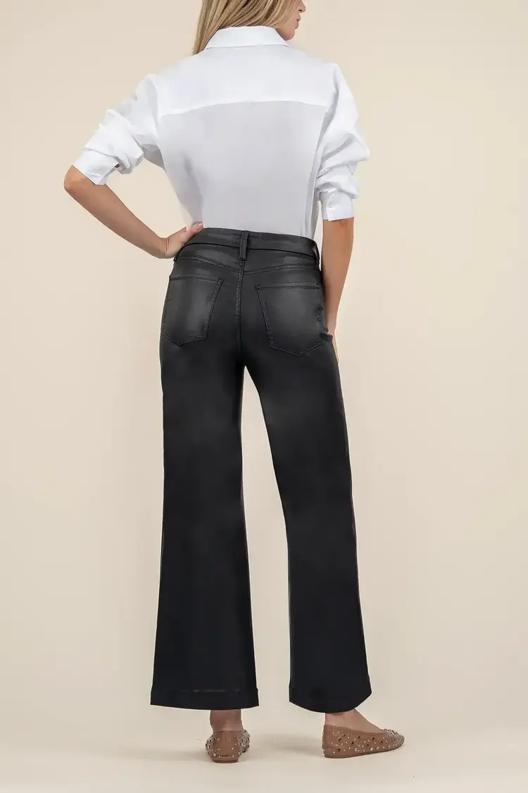 KUT from the Kloth Meg High Rise Fab AB Wide Leg Pant Black