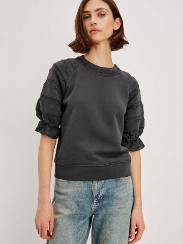 Rails Aggy Puff-Sleeve Sweatshirt Washed Black