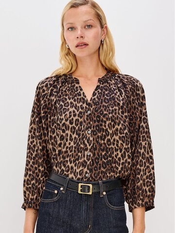 Rails Saint Long Sleeve Button Down Shirt Brown Nala