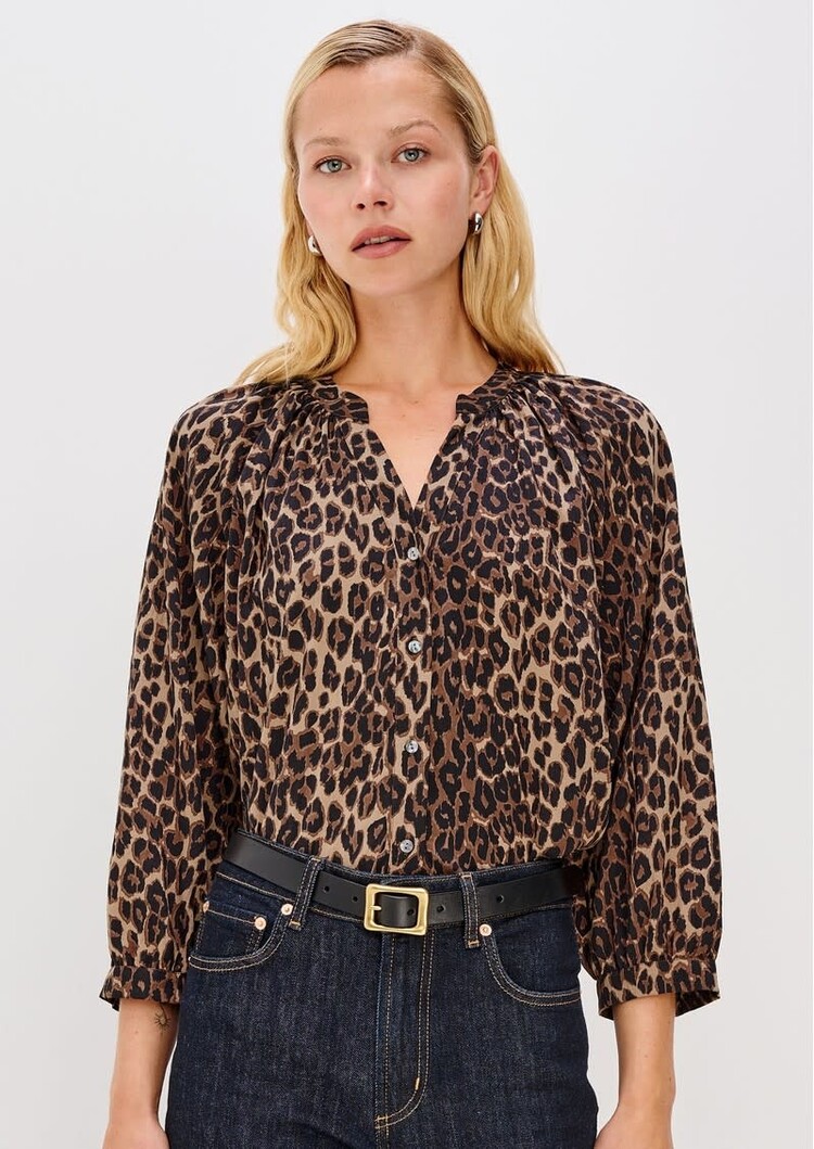 Rails Saint Long Sleeve Button Down Shirt Brown Nala