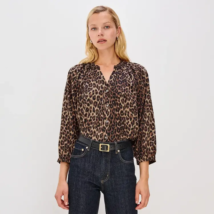 Rails Saint Long Sleeve Button Down Shirt Brown Nala