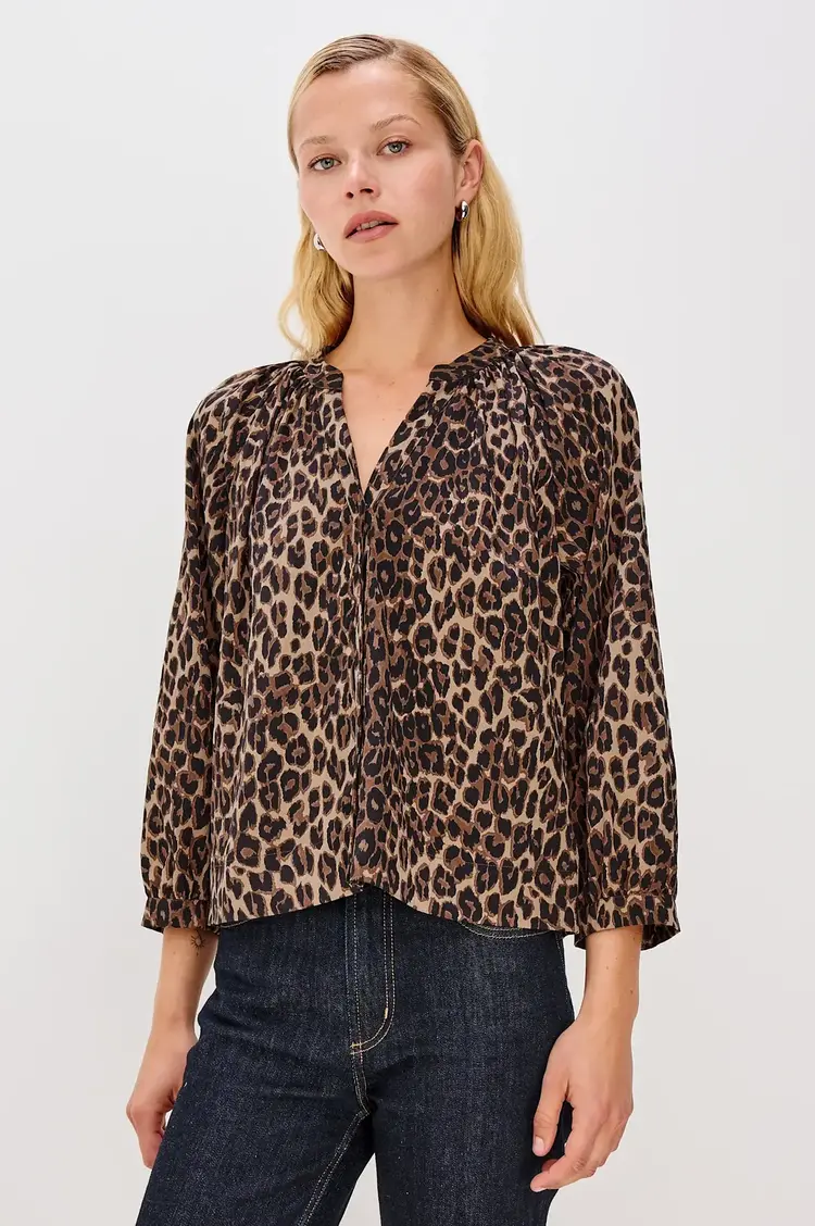 Rails Saint Long Sleeve Button Down Shirt Brown Nala