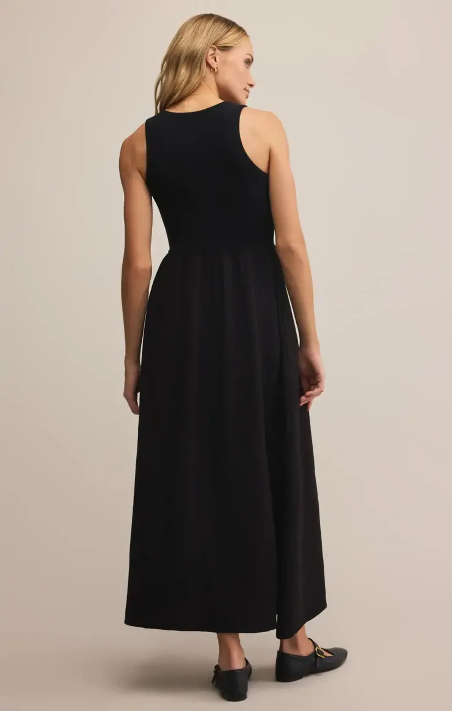 ZSupply Charlotte Rib Midi Dress Black
