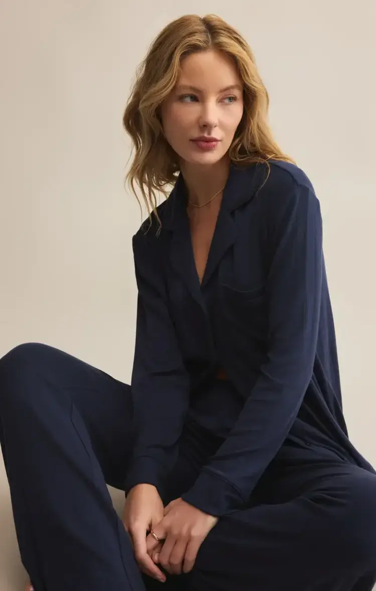 ZSupply Classique Rib Long Sleeve Top Eclipse