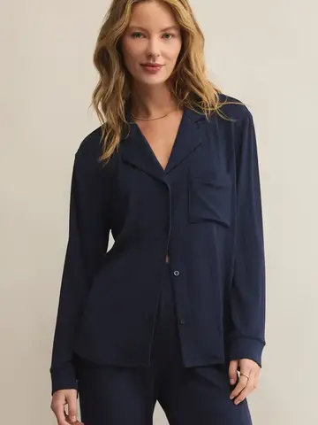 ZSupply Classique Rib Long Sleeve Top Eclipse