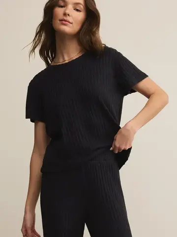 ZSupply Kara Rib Tee Black Sand