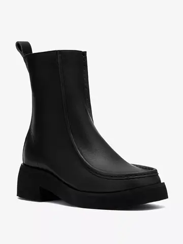 Clarks Effery Zip Black Leather