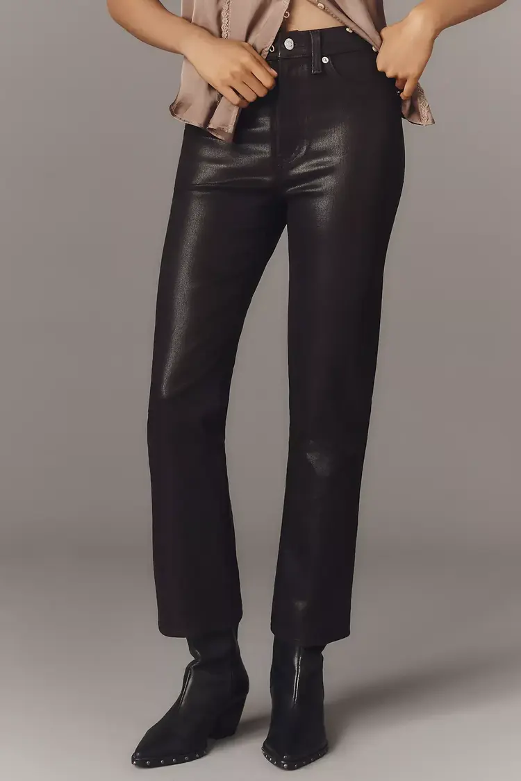 Pistola Lennon High Rise Crop Boot Pant Coated Mocha