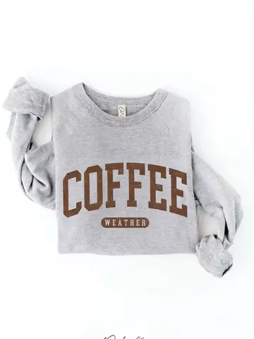 Oat Collective Coffee Weather Graphic Sweatshirt Athletic Heather