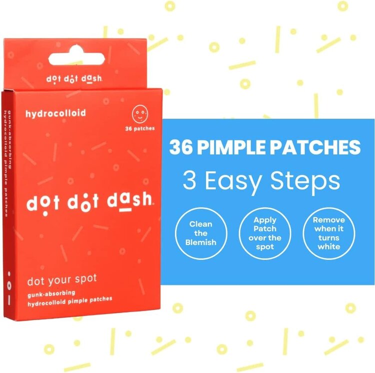 Patchology Dot Dot Dash Hydrocolloid Acne Pimple Patches