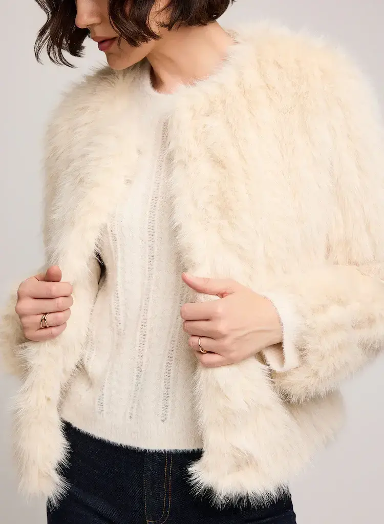 Gentle Fawn Uma Fur Cover Up Bone