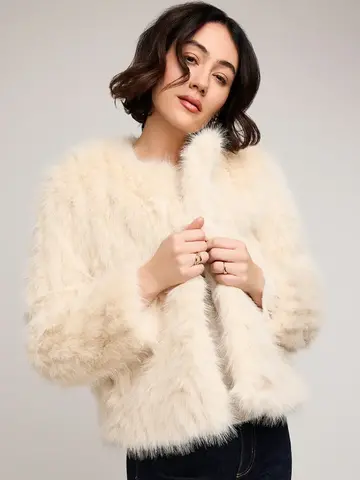 Gentle Fawn Uma Fur Cover Up Bone
