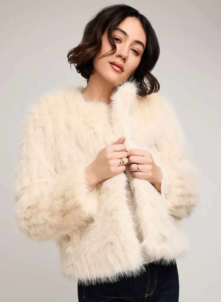 Gentle Fawn Uma Fur Cover Up Bone
