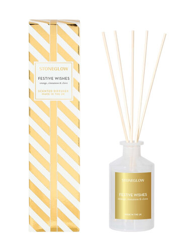 Stoneglow Seasonal - Festive Wishes - Orange, Cinnamon & Clove Scented Reed Diffuser