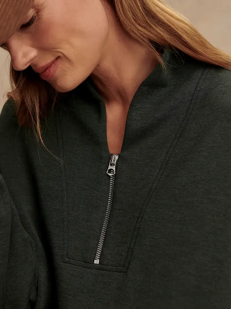 Varley Davidson Sweat Olive Marl