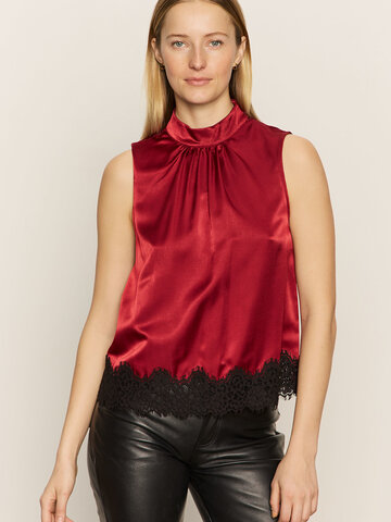 Sanctuary Late Night Satin Tank Crimson