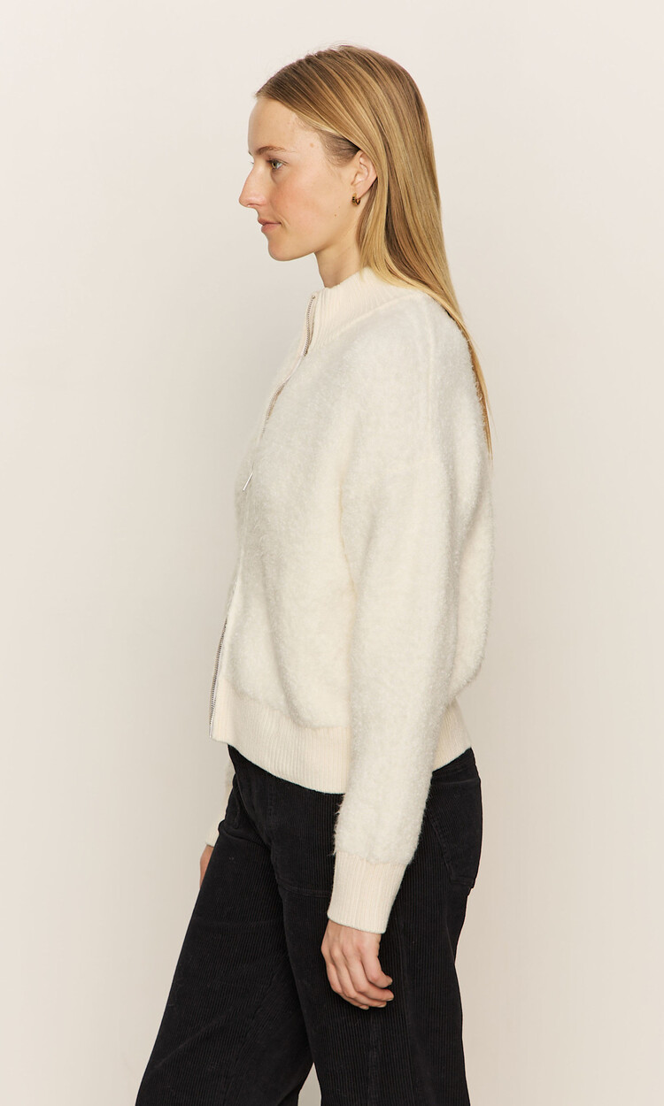 Sanctuary Boucle Sweater Jacket Chalk