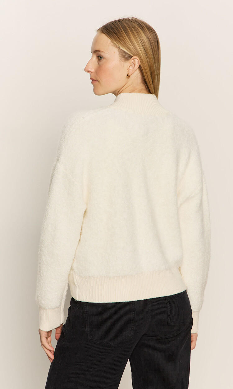 Sanctuary Boucle Sweater Jacket Chalk