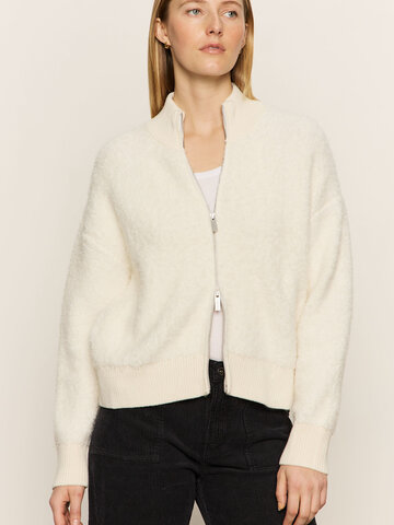 Sanctuary Boucle Sweater Jacket Chalk
