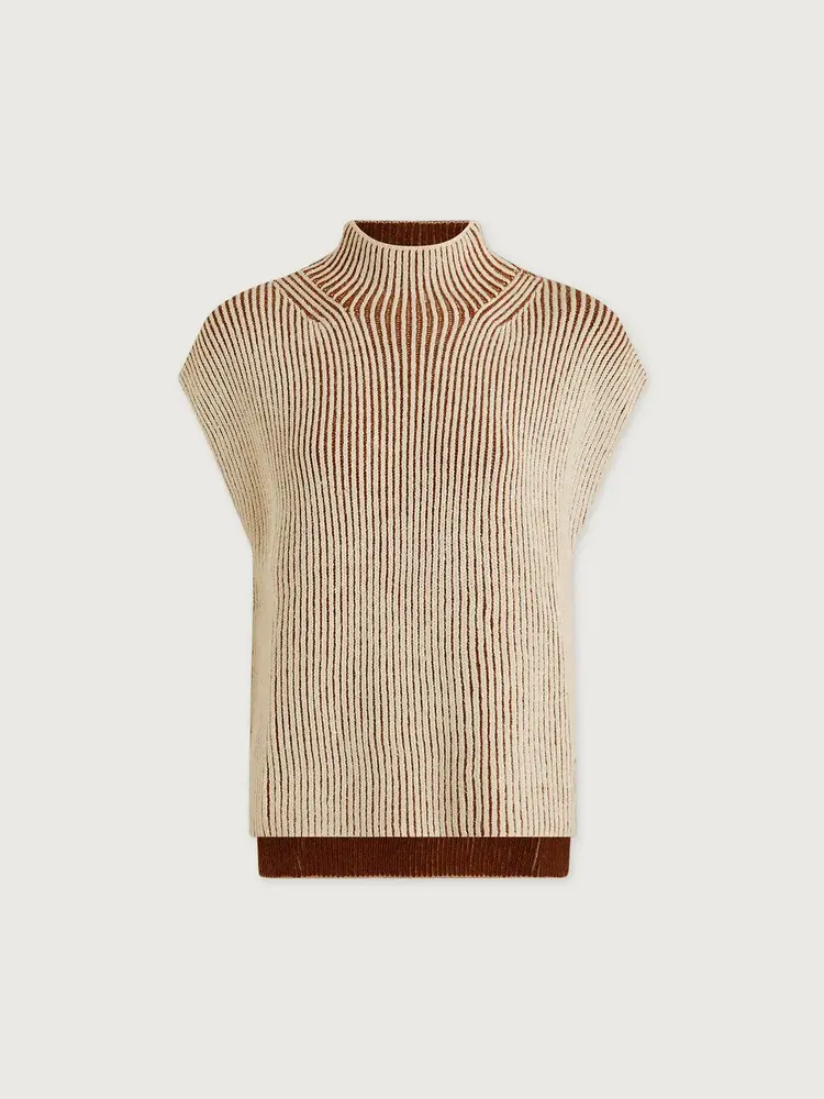 Varley Lauren Plated Knit Tank Cocoa Dust