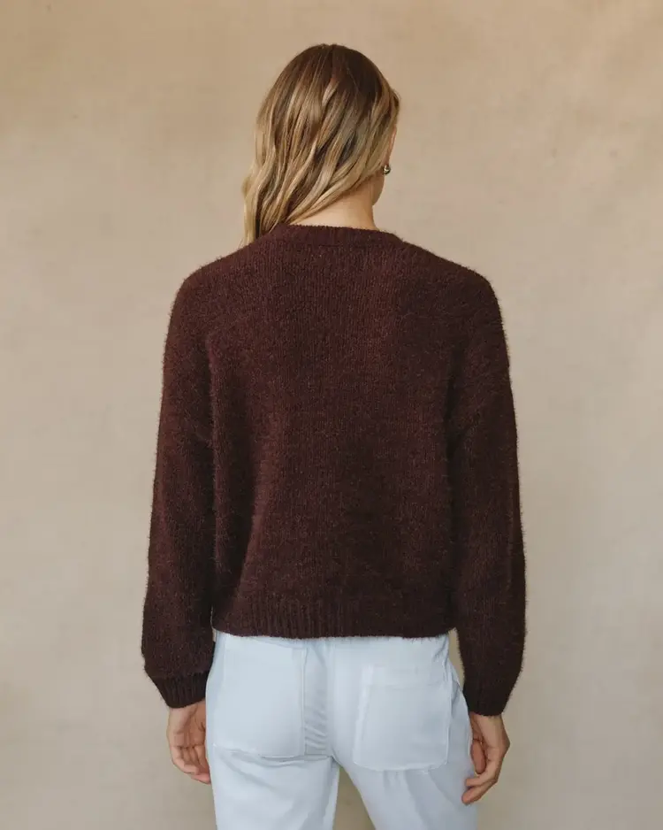 Bella Dahl Drop Shoulder Sweater Pinot Noir