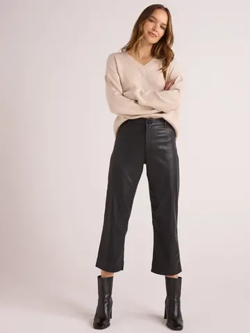 Bella Dahl Saige Wide Leg Crop Black