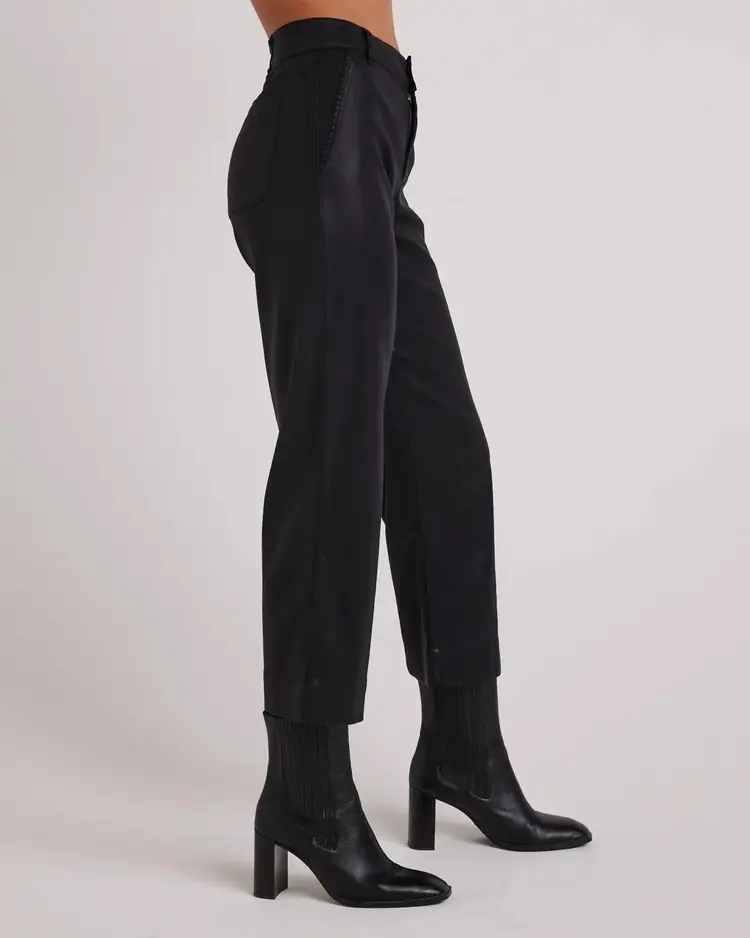 Bella Dahl Saige Wide Leg Crop Black